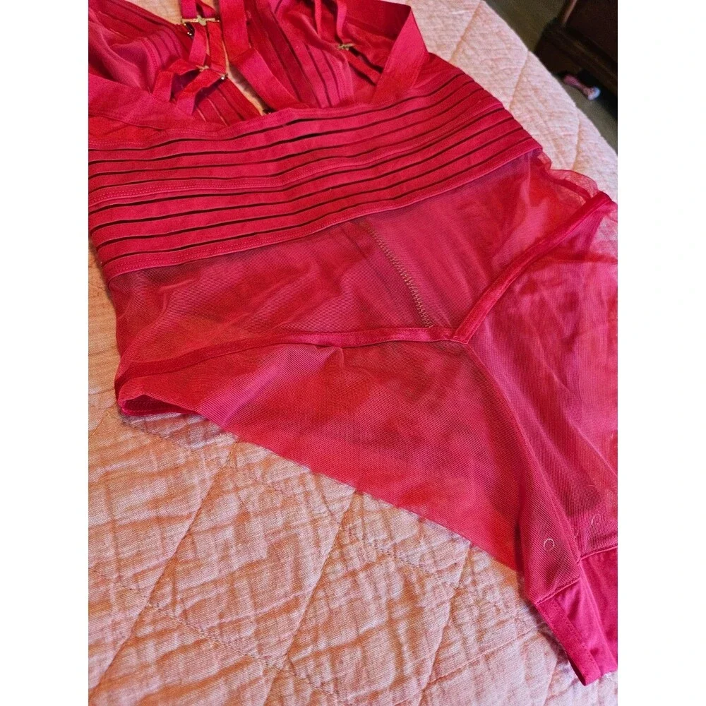 Honey Birdette Linda C Raspberry Bodysuit size L